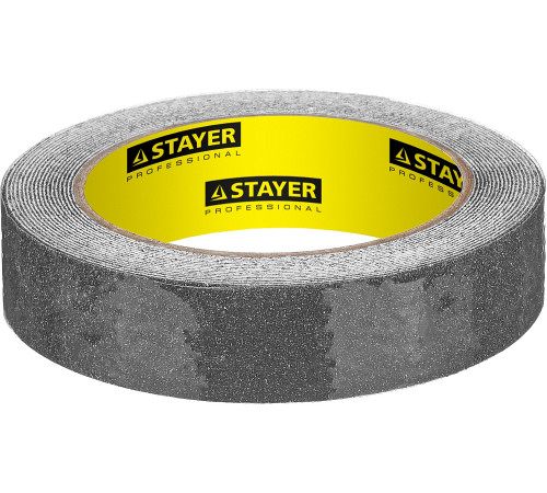 STAYER 25 мм, 5 м, черная, противоскользящая клейкая лента, Professional (12270-25-05) купить  в Сочи
