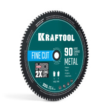 KRAFTOOL Metal Cut 355 х 25.4 мм, 90Т, диск пильный по металлу и стали (36954-355-25.4-90)
