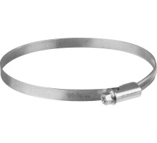 ЗУБР Х-9Н, 120 - 140 мм, накатная лента 9 мм, цинк, 10 шт, червячный хомут (37807-140)