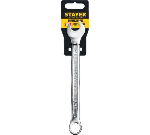 STAYER HERCULES, 15 мм, комбинированный гаечный ключ, Professional (27081-15) купить в Сочи STAYER HERCULES, 15 мм, комбинированный гаечный ключ, Professional (27081-15) купить в Сочи