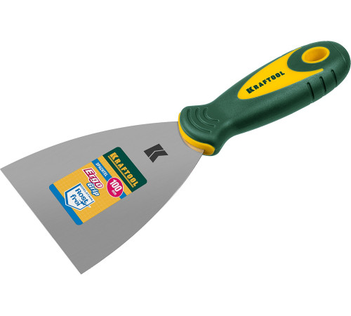 KRAFTOOL 100 мм, х-образное профилированное полотно, двухкомпонентная ручка, нержавеющий, шпатель (10035-100) купить  в Сочи