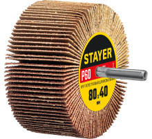 STAYER d 80 x 40 мм, P60, на шпильке d 6 мм, круг шлифовальный лепестковый (36609-060)