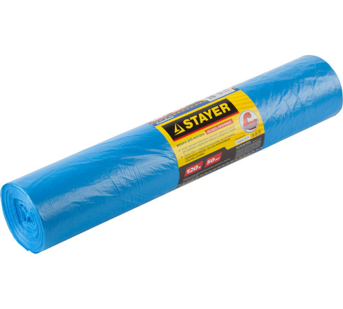 Stayer 120 л, 50 шт, синие, особопрочные, мусорные мешки (39156-120) купить в Сочи Stayer 120 л, 50 шт, синие, особопрочные, мусорные мешки (39156-120) купить в Сочи