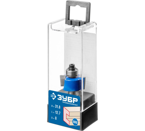 ЗУБР 31.8 x 12.7 мм, хвостовик 8 мм, фреза фальцевая, Профессионал (28758-31.8) купить  в Сочи