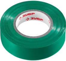ЗУБР ЭЛЕКТРИК-20, 19 мм х 20 м, 6 000 В, зеленая, не поддерживает горение, изолента ПВХ, Профессионал (1234-4)