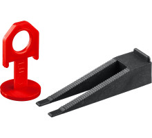 ЗУБР СВП, комплект: 1,0 мм, зажим + клин, 250 + 250 шт, система выравнивания плитки (33851-H250)