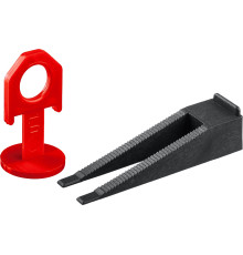 ЗУБР СВП, комплект: 1,0 мм, зажим + клин, 250 + 250 шт, система выравнивания плитки (33851-H250)