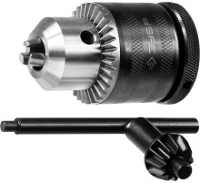 ЗУБР 2-13 мм, 1/2″, ударный ключевой патрон с фиксатором для дрели, Профессионал (29082-13-1/2)