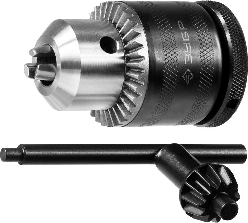 ЗУБР 2-13 мм, 1/2″, ударный ключевой патрон с фиксатором для дрели, Профессионал (29082-13-1/2) купить  в Сочи