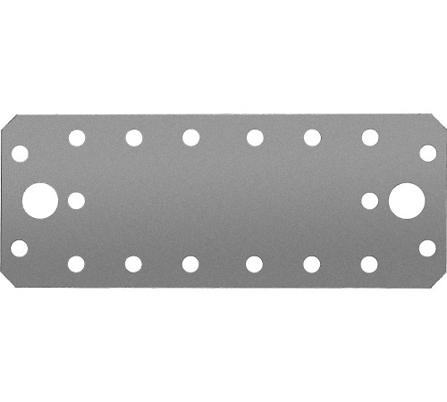 ЗУБР КП-2.5, 140 x 55 x 2.5 мм, цинк, крепежная пластина (31023-140) купить  в Сочи