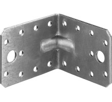 ЗУБР УКУ-2.5, 55 x 70 x 70 x 2.5 мм, цинк, усиленный крепежный уголок (31011-70)