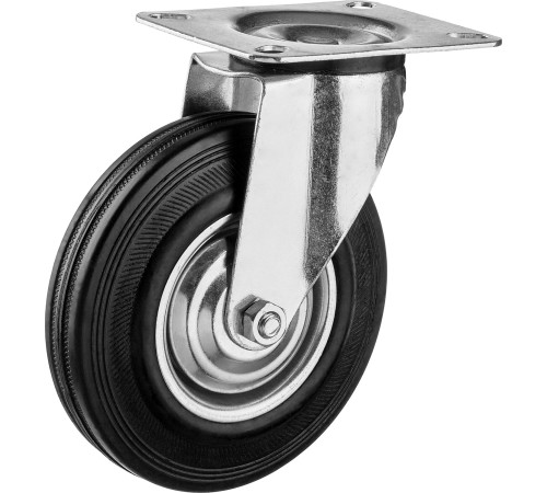 ЗУБР d 125 мм, г/п 100 кг, игольчатый подшипник, резина/металл, поворотное колесо, Профессионал (30936-125-S) купить  в Сочи