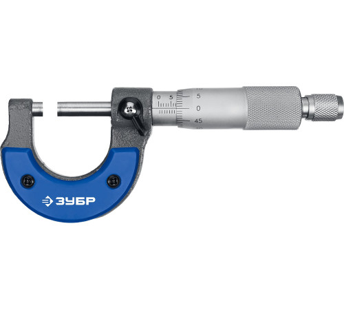ЗУБР 0 - 25 мм, гладкий механический микрометр, Профессионал (34480-25) купить  в Сочи