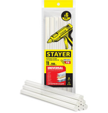 STAYER Universal, 11 х 200 мм, 6 шт, прозрачные, универсальные клеевые стержни, Professional (2-06821-T-S06)