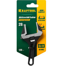 KRAFTOOL SlimWide Compact, 120/28 мм, разводной ключ (27266-15)
