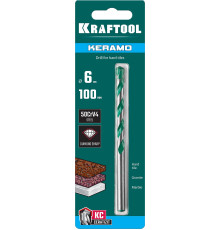 KRAFTOOL Keramo, 6 х 100 мм, тв.сплав КС, сверло по керамограниту (29175-100-6)