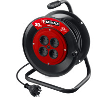MIRAX ПВС, 2 х 0.75 мм2, 30 м, 1300 Вт, удлинитель на катушке (55052-30)