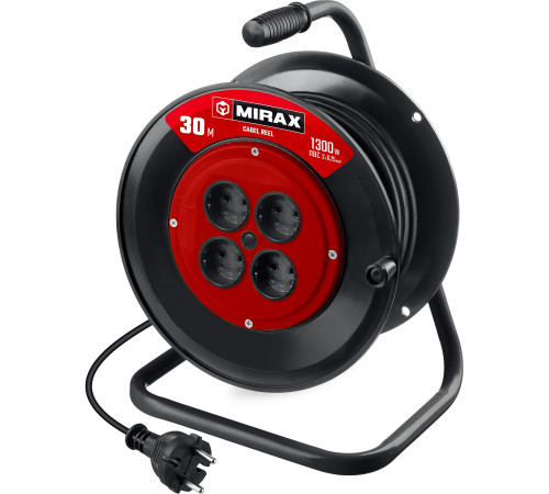 MIRAX ПВС, 2 х 0.75 мм2, 30 м, 1300 Вт, удлинитель на катушке (55052-30) купить  в Сочи
