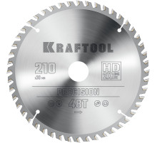 KRAFTOOL Precision, 210 х 30 мм, 48Т, пильный диск по дереву (36952-210-30)