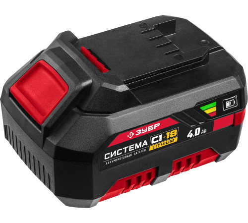 ЗУБР С1-18, 18 В, 4.0 А·ч, аккумуляторная батарея (АКБ-С1-18-4) купить  в Сочи