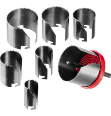 ЗУБР 7 шт, (26-32-38-45-50-56-63 х 42 мм), наборная кольцевая пила по дереву (29593-H7-42)