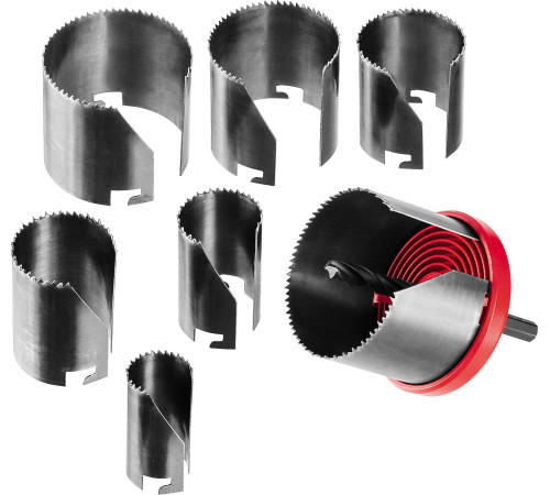 ЗУБР 7 шт, (26-32-38-45-50-56-63 х 42 мм), наборная кольцевая пила по дереву (29593-H7-42) купить  в Сочи