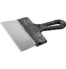 ЗУБР 200 мм, зуб 4 х 4мм, пластиковая ручка, нержавеющий фасадный шпатель (10078-20-04)