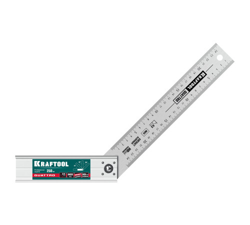 KRAFTOOL QUATTRO, 250 мм, 4 положения, складной столярный угольник (3444) купить  в Сочи