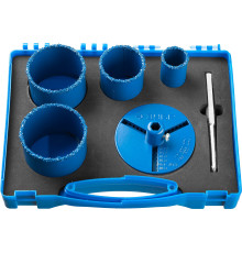 ЗУБР 6 шт, 33, 53, 67, 73 мм, карбид вольфрама, набор кольцевых коронок, Профессионал (33350-H6)