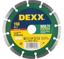 DEXX Multi Universal, 150 мм, (22.2 мм, 7 х 2.0 мм), сегментный алмазный диск (36701-150)