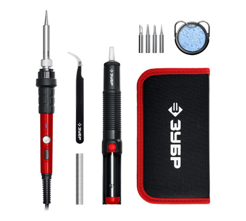 ЗУБР ПСМ-60, 11-в-1, 220 - 480°C, 60 Вт, мини-паяльная станция в сумке-чехле (55337) купить  в Сочи