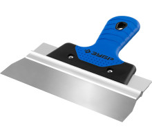 ЗУБР 200 мм, усиленная алюминиевая направляющая, двухкомпонентная ручка, нержавеющий, фасадный шпатель, Профессионал (10049-20)