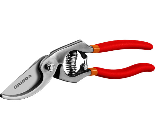 GRINDA G-7, 210 мм, высокоуглеродистая сталь, направленное под углом лезвие, цельнокованый, покрытие ПВХ, плоскостной секатор (423107) купить  в Сочи GRINDA G-7, 210 мм, высокоуглеродистая сталь, направленное под углом лезвие, цельнокованый, покрытие ПВХ, плоскостной секатор (423107) купить  в Сочи