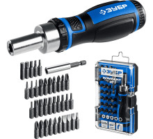 ЗУБР Компакт-37, 37 предм., реверсивная отвертка с насадками, Профессионал (25164-H37)