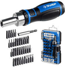 ЗУБР Компакт-37, 37 предм., реверсивная отвертка с насадками, Профессионал (25164-H37)
