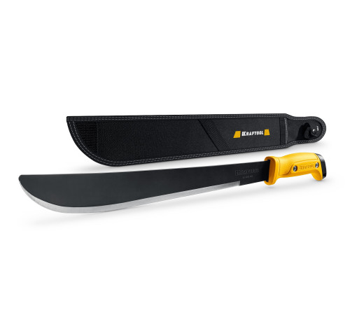 KRAFTOOL Machete, 440/585 мм, садовое мачете (20800) для вырубки густых зарослей, кустарника, мелких деревьев KRAFTOOL Machete, 440/585 мм, садовое мачете (20800) для вырубки густых зарослей, кустарника, мелких деревьев