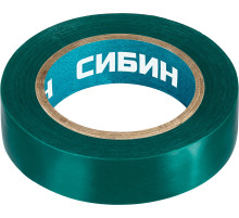 СИБИН 15 мм х 10 м, 5 000 В, зеленая, изолента ПВХ (1235-4)