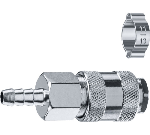ЗУБР штуцер ″елочка″, 8 мм - рапид муфта, переходник с обжимным хомутом, Профессионал (64917-08) купить  в Сочи
