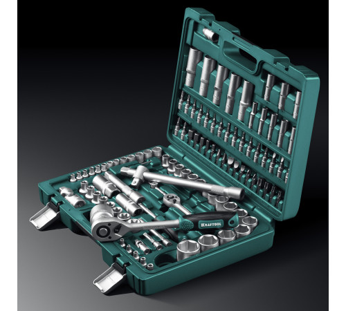 KRAFTOOL X-Drive 108, 108 предм., (1/2″+3/8″+1/4″), универсальный набор инструмента (27888-H108) купить в Сочи KRAFTOOL X-Drive 108, 108 предм., (1/2″+3/8″+1/4″), универсальный набор инструмента (27888-H108) купить в Сочи