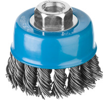 ЗУБР 65 мм, стальная проволока 0.8 мм, чашечная щетка-крацовка для УШМ, Профессионал (35277-065)