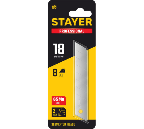 STAYER 18 мм, 5 шт, сегментированные лезвия, Professional (0915-S5) купить в Сочи STAYER 18 мм, 5 шт, сегментированные лезвия, Professional (0915-S5) купить в Сочи