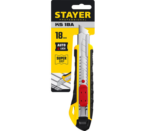 STAYER KS-18A, 18 мм, нож с автостопом, Professional (0916) купить  в Сочи