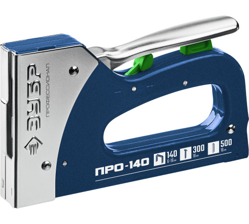 ЗУБР Про-140, скобы тип 140, гвозди тип 300/500, стальной рессорный степлер (4-31573) купить  в Сочи