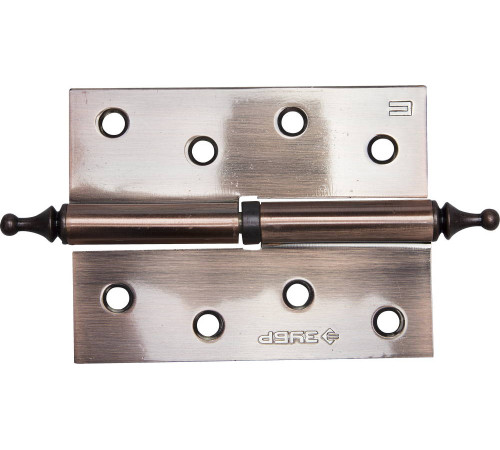 ЗУБР 100 х 75 х 2.5 мм, разъемная, правая, цвет старая медь (AC), 2 шт, карточная петля (37605-100-6R) купить  в Сочи