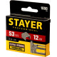 STAYER тип 53 (A/10/JT21), 12 мм, 1000 шт, калибр 23GA, скобы для степлера, Professional (3159-12) купить  в Сочи