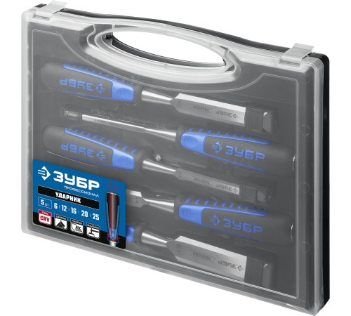 ЗУБР Ударник, 5 предм, набор стамесок-долот, Профессионал (18097-H5) купить  в Сочи