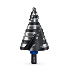 ЗУБР BLACK FORCE 6-52мм, 12 ступеней, винтовая проточка, сверло ступенчатое, ПРОФЕССИОНАЛ (29671-6-52-12)