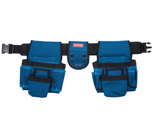 ЗУБР пояс монтажника с 18 карманами и держателем для молотка (38640) купить  в Сочи