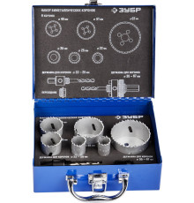 ЗУБР 6 шт, сталь Р6М5, (22,25,35,40.51,67), набор биметаллических коронок (29531-H6-2)