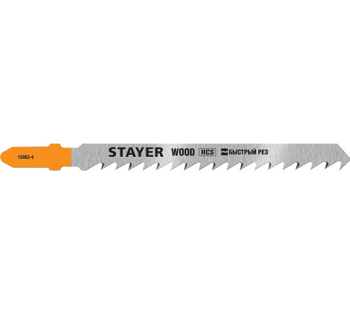 STAYER T144DP, T-хвост., HCS сталь, по дереву, прямой рез, шаг зуба 4 мм, раб. длина 75 мм, 2 шт, полотна для лобзика, Professional (15983-4) купить в Сочи STAYER T144DP, T-хвост., HCS сталь, по дереву, прямой рез, шаг зуба 4 мм, раб. длина 75 мм, 2 шт, полотна для лобзика, Professional (15983-4) купить в Сочи